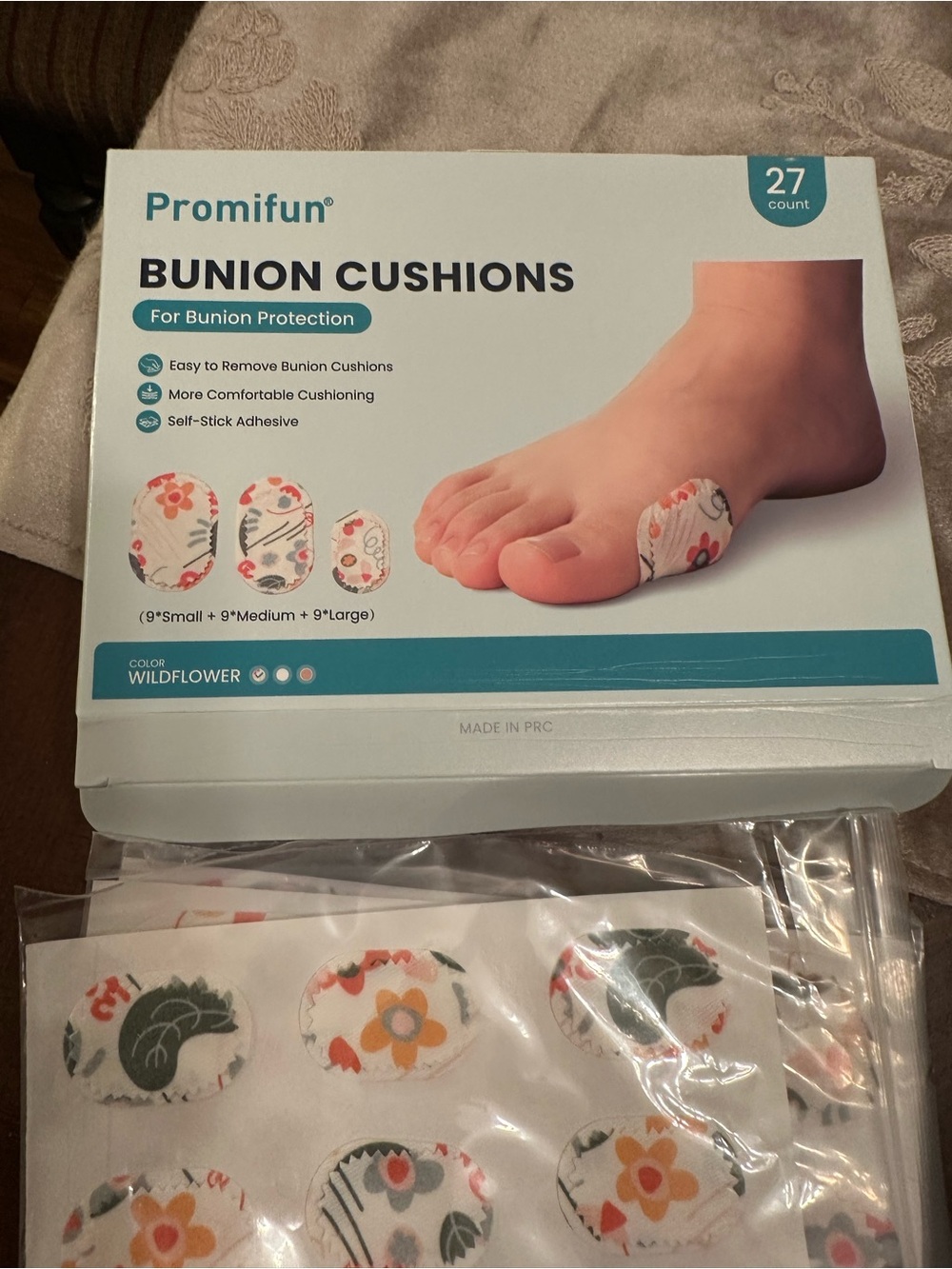 Promifun Bunion Cushions - Wildflower Pattern